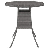 Vidaxl tuintafel 70x70x73 cm poly rattan grijs