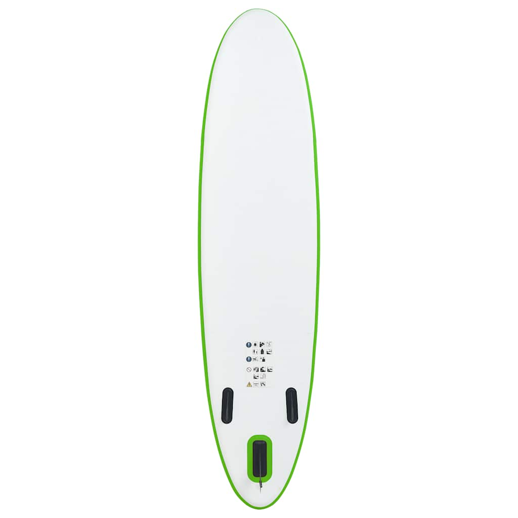 Vidaxl stand up paddleboardset opblaasbaar groen en wit