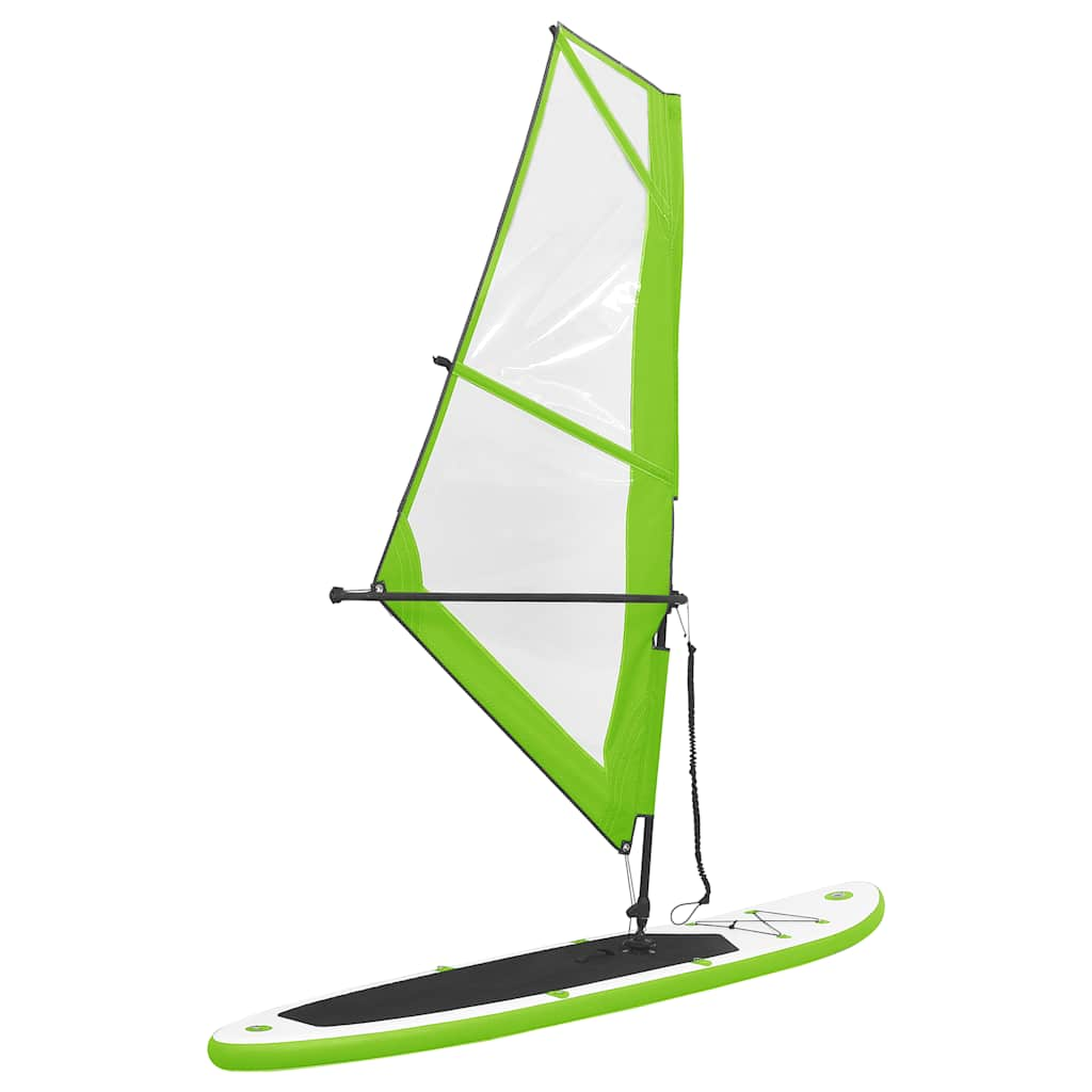 Vidaxl stand up paddleboard opblaasbaar met zeilset groen en wit