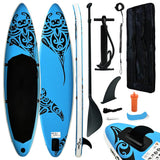 Vidaxl stand up paddleboardset opblaasbaar 320x76x15 cm blauw