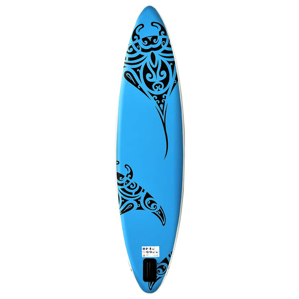 Vidaxl stand up paddleboardset opblaasbaar 366x76x15 cm blauw