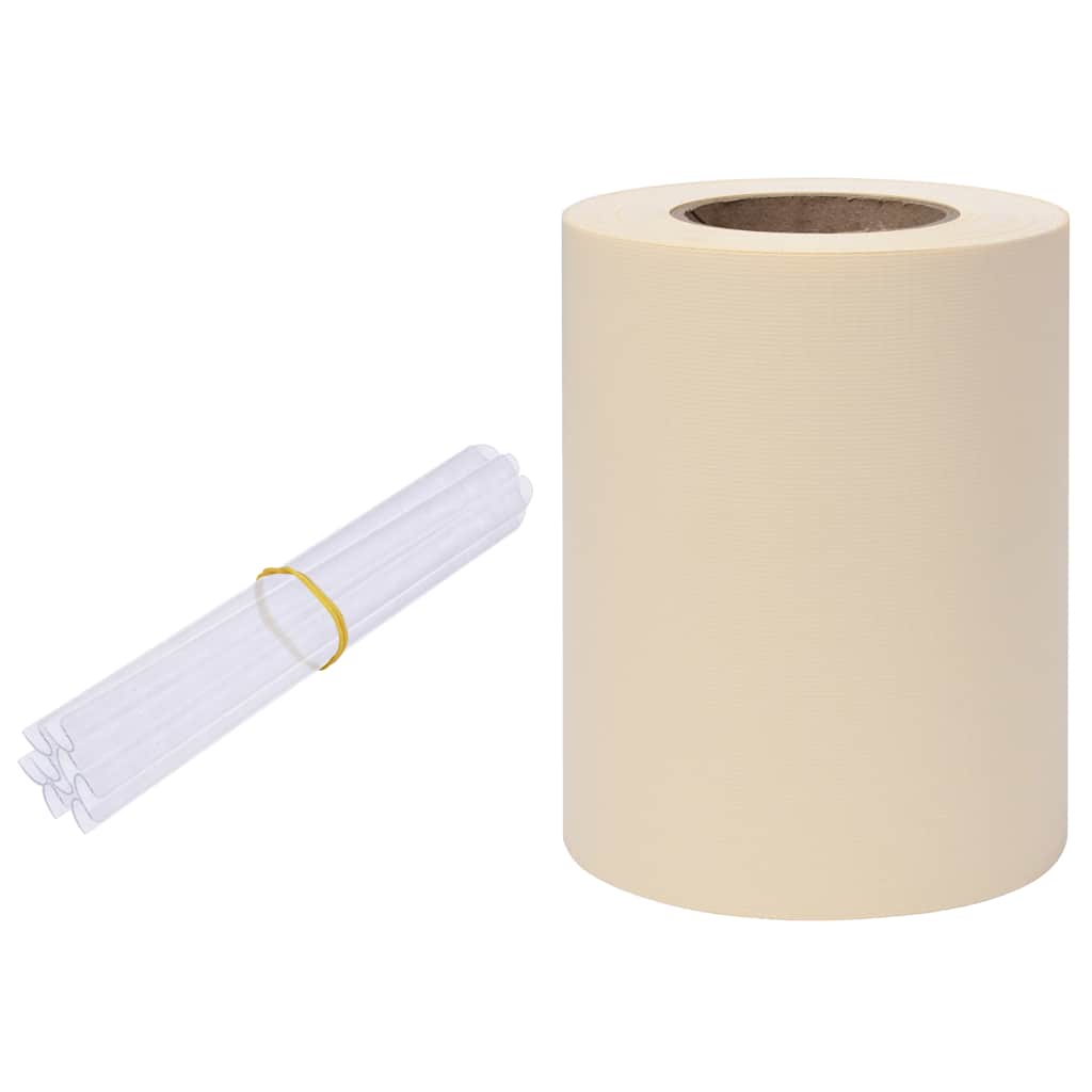 Vidaxl tuinscherm 35x0,19 m pvc crème