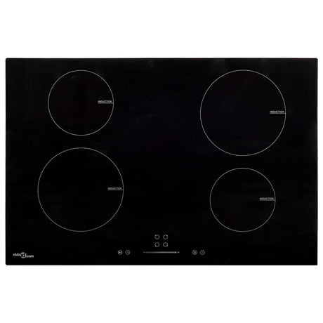 Vidaxl inductiekookplaat 4 zones aanraakbediening 7000 w 77 cm glas