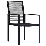 Vidaxl tuinstoelen 2 st pvc-rattan zwart