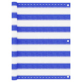 Vidaxl balkonscherm 75x500 cm hdpe blauw en wit