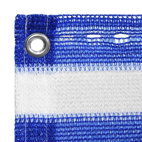 Vidaxl balkonscherm 120x300 cm hdpe blauw en wit