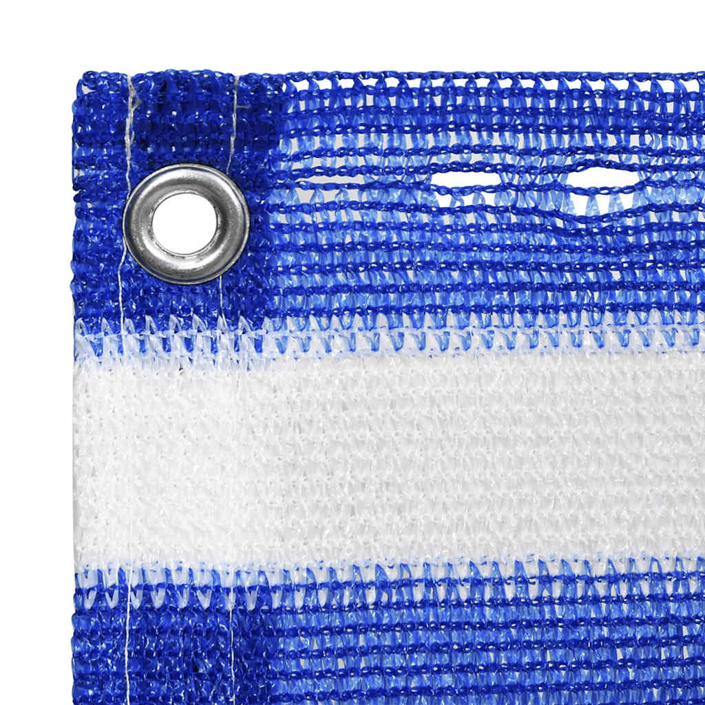 Vidaxl balkonscherm 120x400 cm hdpe blauw en wit