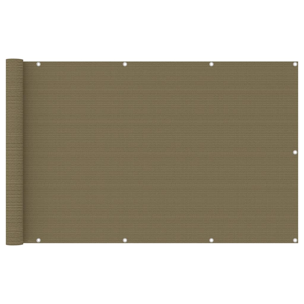 Vidaxl balkonscherm 120x400 cm hdpe taupe