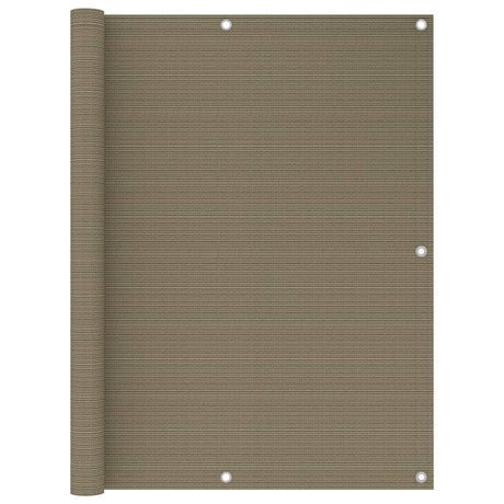 Vidaxl balkonscherm 120x500 cm hdpe taupe