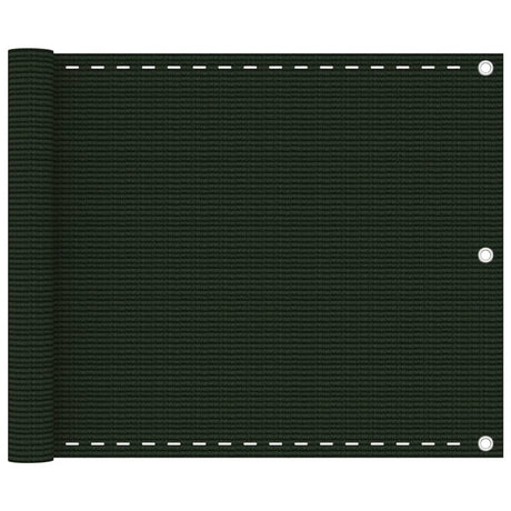 Vidaxl balkonscherm 75x300 cm hdpe donkergroen