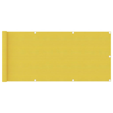 Vidaxl balkonscherm 75x500 cm hdpe geel
