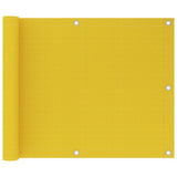 Vidaxl balkonscherm 75x600 cm hdpe geel