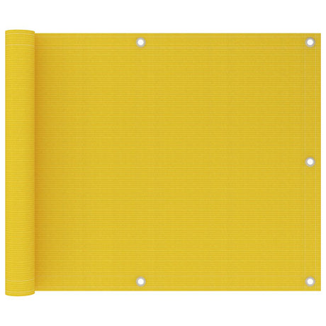 Vidaxl balkonscherm 75x600 cm hdpe geel