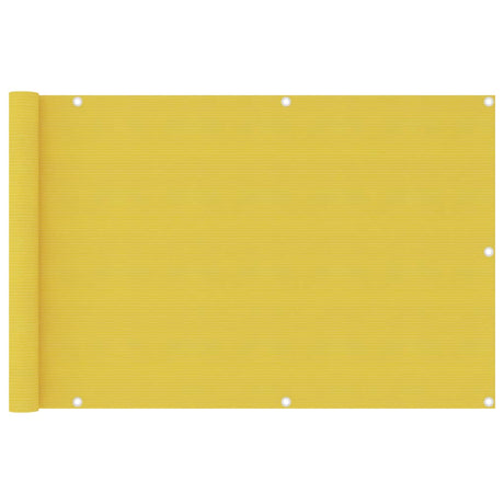 Vidaxl balkonscherm 90x400 cm hdpe geel