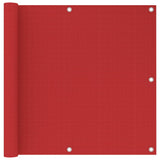 Vidaxl balkonscherm 90x300 cm hdpe rood