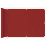 Vidaxl balkonscherm 90x400 cm hdpe rood