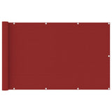 Vidaxl balkonscherm 120x600 cm hdpe rood