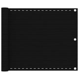 Vidaxl balkonscherm 75x600 cm hdpe zwart