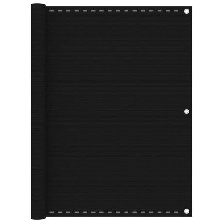 Vidaxl balkonscherm 120x600 cm hdpe zwart