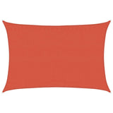 Vidaxl zonnezeil 160 g m² rechthoekig 3,5x4,5 m hdpe terracottakleurig
