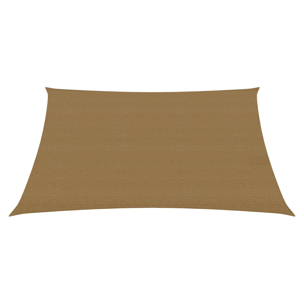 VidaXL Zonnezeil 160 g m² 3,6x3,6 m HDPE taupe