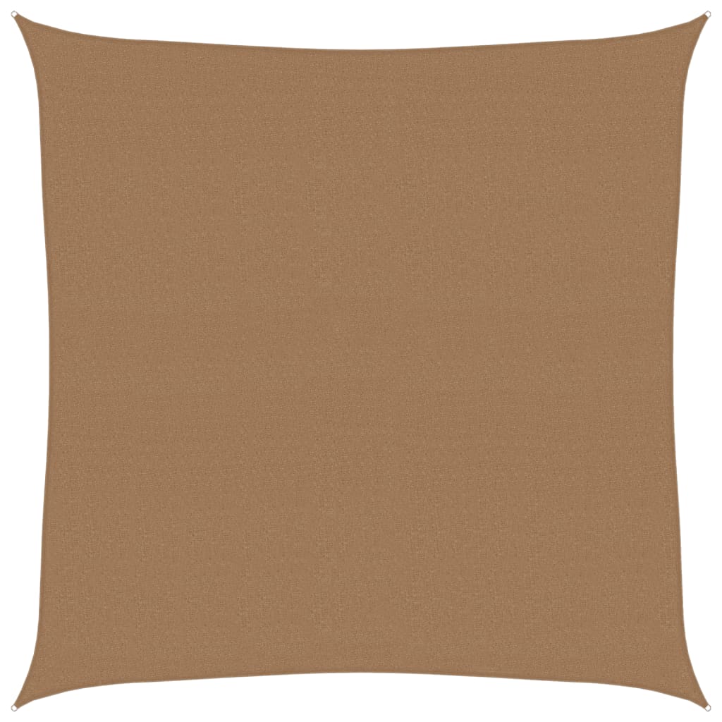 VidaXL Zonnezeil 160 g m² 4,5x4,5 m HDPE taupe