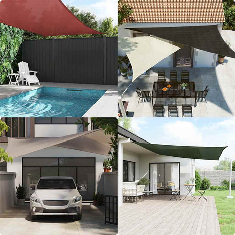 Vidaxl zonnezeil 160 g m² 3x4 m hdpe taupe