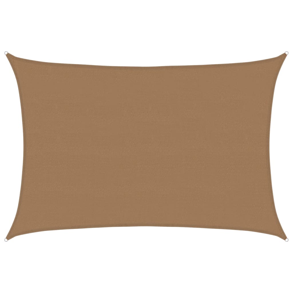 Vidaxl zonnezeil 160 g m² 5x7 m hdpe taupe