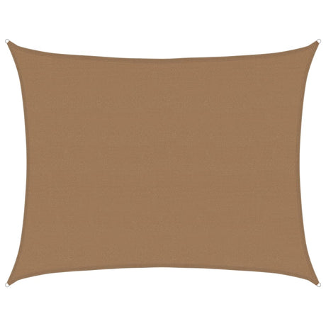 Vidaxl zonnezeil 160 g m² 6x7 m hdpe taupe