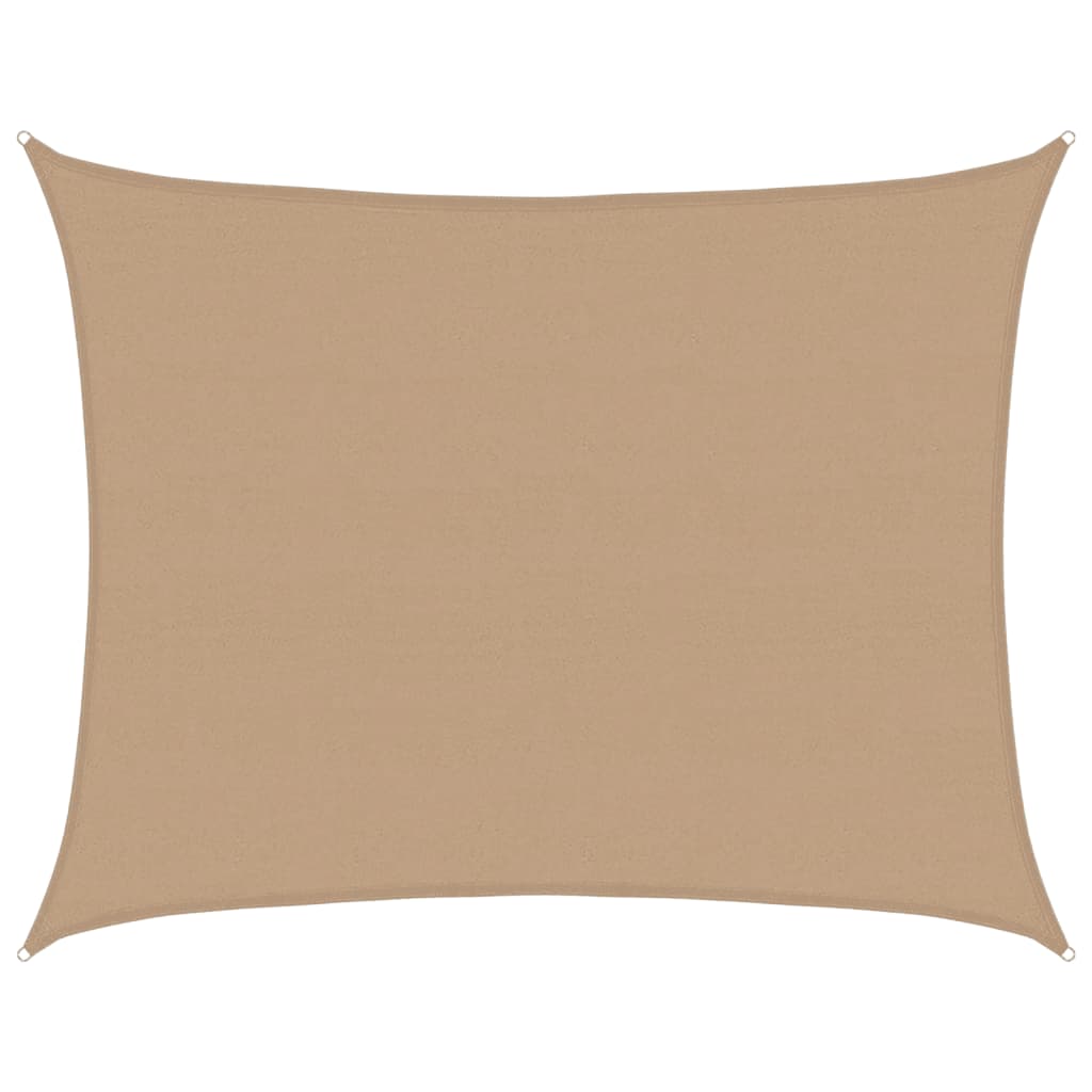 Vidaxl zonnezeil 160 g m² 6x8 m hdpe taupe