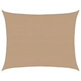 Vidaxl zonnezeil 160 g m² 6x8 m hdpe taupe