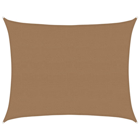 VidaXL Zonnezeil 160 g m² 6x8 m HDPE taupe