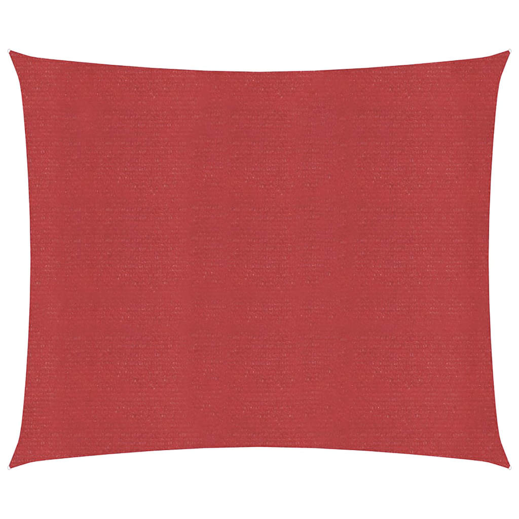 Vidaxl zonnezeil 160 g m² 4,5x4,5 m hdpe rood
