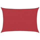 Vidaxl zonnezeil 160 g m² 3,5x4,5 m hdpe rood