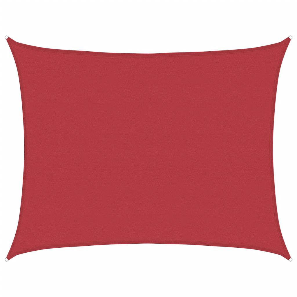 Vidaxl zonnezeil 160 g m² 6x8 m hdpe rood