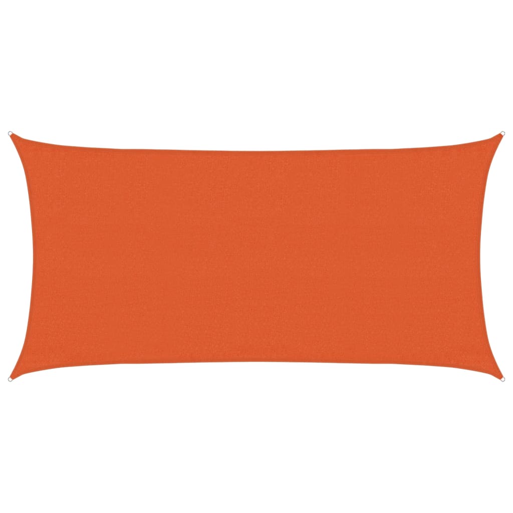 Vidaxl zonnezeil 160 g m² rechthoekig 3x6 m hdpe oranje