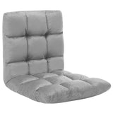 Vidaxl vloerstoel inklapbaar microvezel lichtgrijs