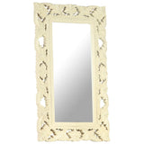 Vidaxl spiegel handgesneden 80x50 cm massief mangohout wit