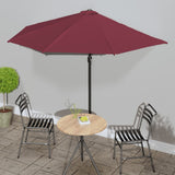 VidaXL Balkonparasol half aluminium paal 300x155x223 cm bordeauxrood