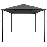 Vidaxl prieel 180 g m² 3x3 m stof en staal antraciet