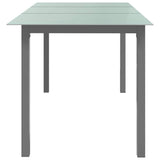 Vidaxl tuintafel 150x90x74 cm aluminium en glas lichtgrijs