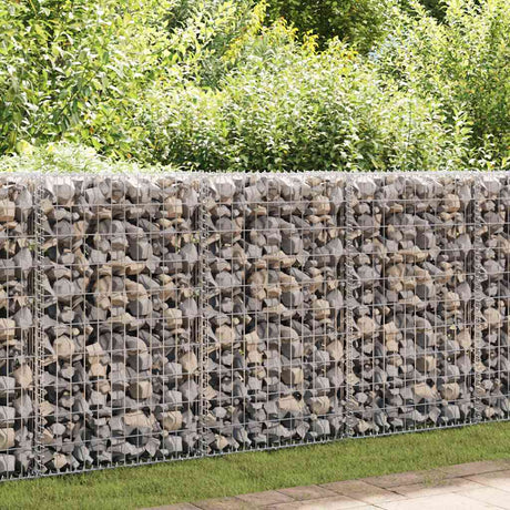 Vidaxl schanskorfmuur met deksels 100x60x100 cm gegalvaniseerd staal