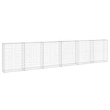 Vidaxl schanskorfmuur met deksels 300x30x100 cm gegalvaniseerd staal