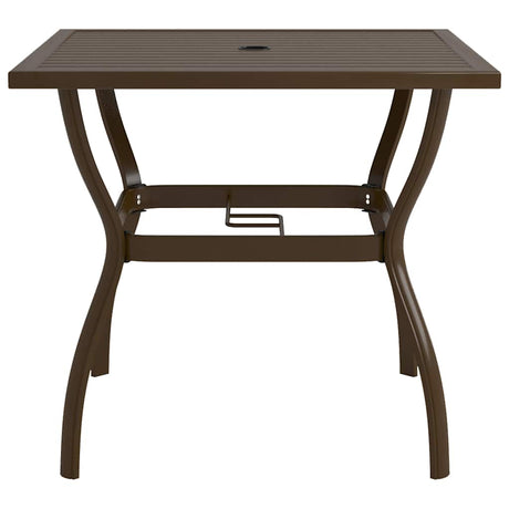 Vidaxl tuintafel 81,5x81,5x72 cm staal bruin