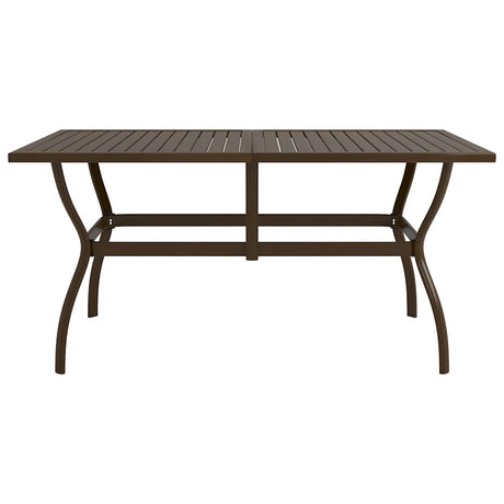 Vidaxl tuintafel 140x80x72 cm staal bruin