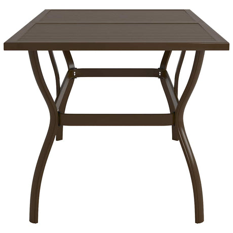 Vidaxl tuintafel 140x80x72 cm staal bruin