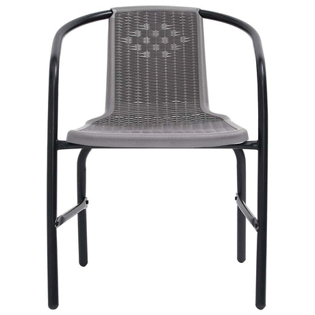 Vidaxl tuinstoelen 2 st 110 kg kunststof rattan en staal