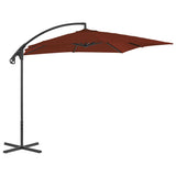 VidaXL Zweefparasol met stalen paal 250x250 cm terracottakleurig