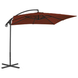 Vidaxl zweefparasol met stalen paal 250x250 cm terracottakleurig