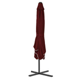 Vidaxl parasol met stalen paal 250x250x230 cm bordeauxrood